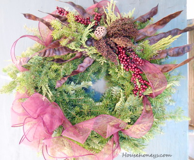 burgundy wreath