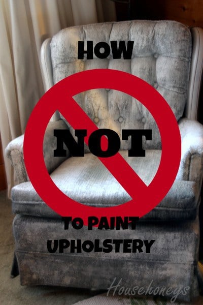 How not to paint upholstery