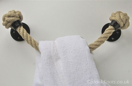 Fun and functional towel racks. It's easy to be creative when it comes to towel racks. So many possibilities! www.foxdenrd.com
