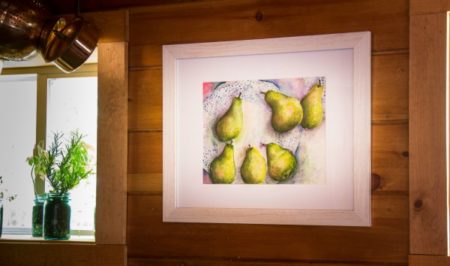 watercolor of pears