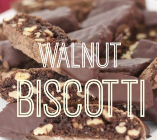 chocolate walnut biscotti