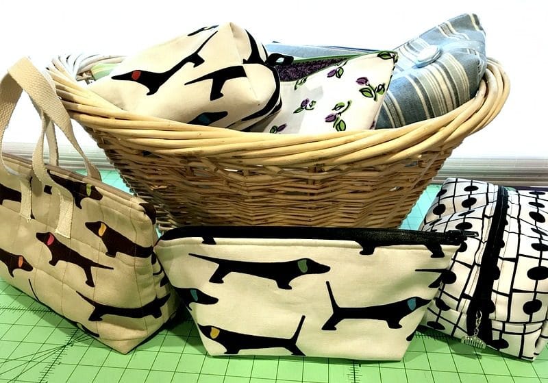 basket of pouches