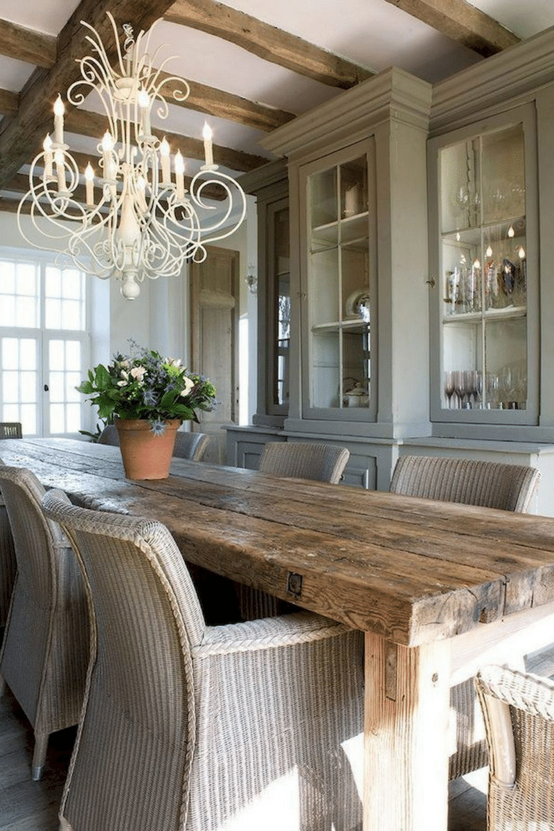 Rustic romantic dining room