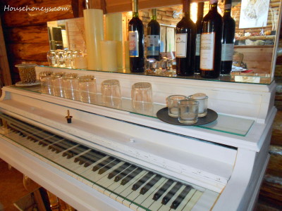 piano bar painted white