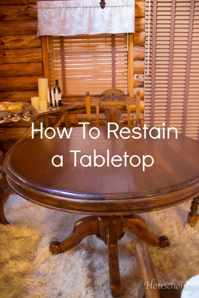 staining a tabletop