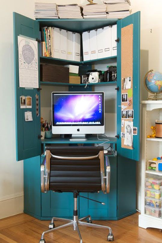 office in an armoire