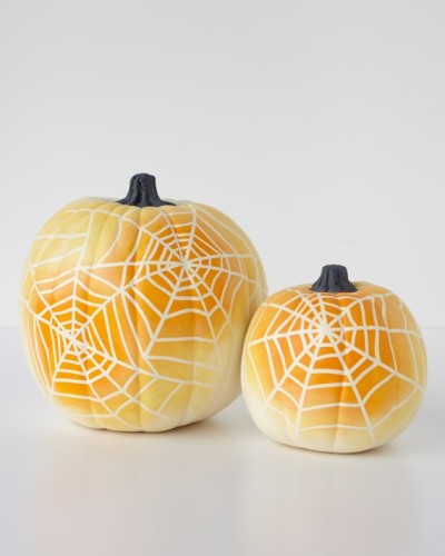 spider web pumpkins