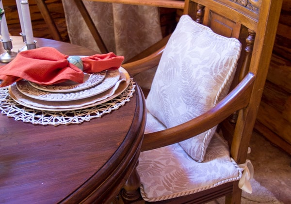 dining chair zippered pillow