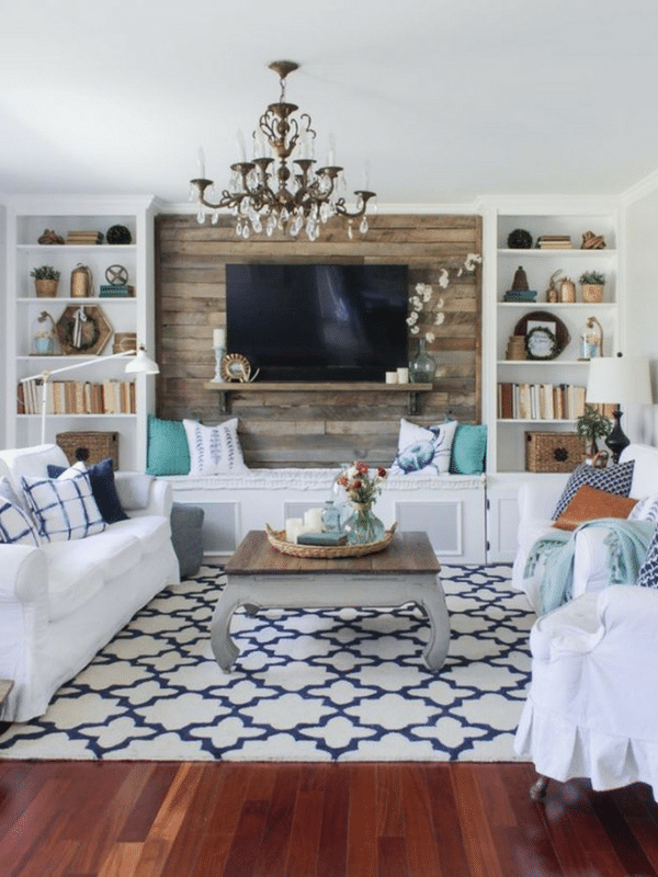Rustic and elegant living room